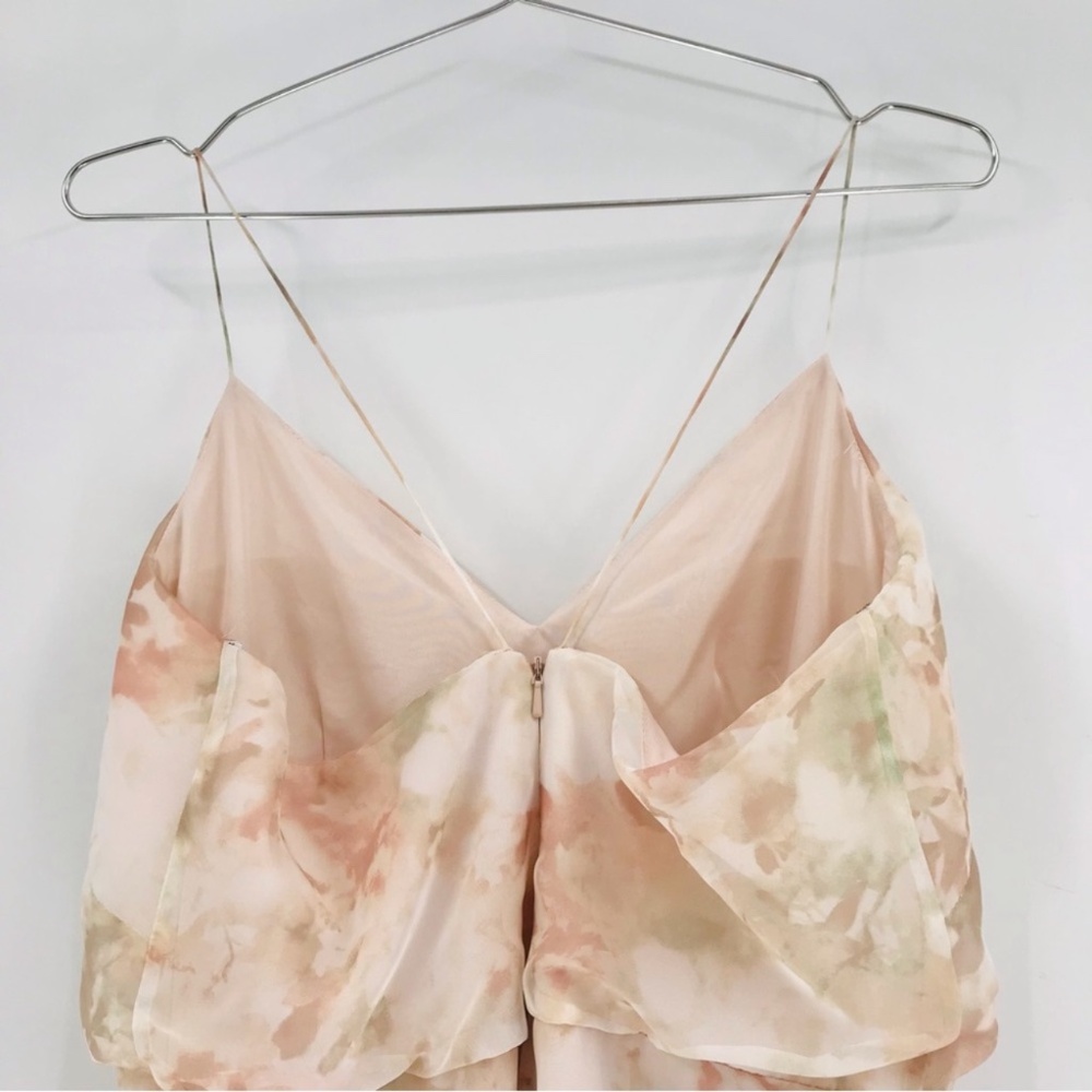 Jenny Yoo x BHLDN Inesse Floral Cross Back Pink White Gown Size 8 - Picture 7 of 10